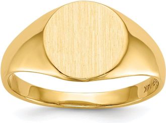 Diamond2Deal 14k Yellow Gold Open Back Signet Ring