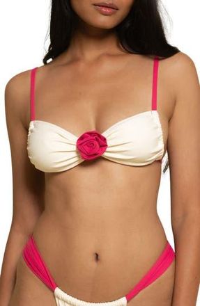 Montce Swim Devin Rosa Bikini Top in Cream Raspberry Binded at Nordstrom Rack, Size X-Small