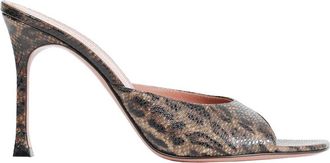 Amina Muaddi Alexa Leopard Print Mules