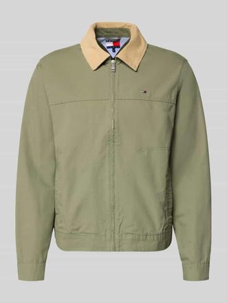 Tommy Jeans Regular Fit Blouson aus reiner Baumwolle in Oliv, Gr&ouml;&szlig;e XXL