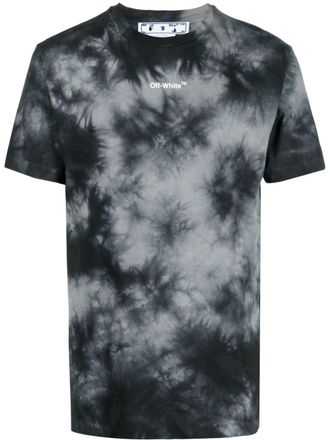 Off-white tie-dye print T-shirt - men - Cotton - S - Grey
