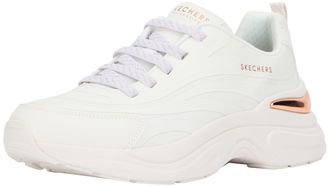 Skechers Womens Hazel Step N Flow Sneaker, White Hot Melt/Mesh, 4.5 UK