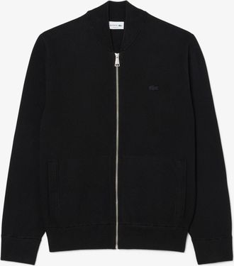 Lacoste Mens Sweater in Black Lyocell - Size X-Large