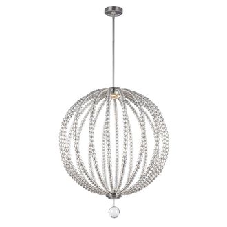 Loops 2 Bulb Ceiling Pendant Light Fitting Satin Nickel LED 12W Bulb in Metallics