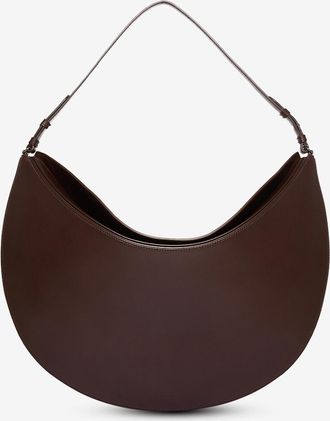 Jacquemus Halbmondförmige Schultertasche aus Glattleder Ovalo