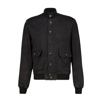 Frescobol Carioca Jassen, Heren, Grijs, XL, Leer, Vincente Bomber Jacket