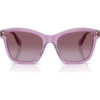 Swarovski 54mm Gradient Square Sunglasses in Transparent Amethyst /Violet at Nordstrom