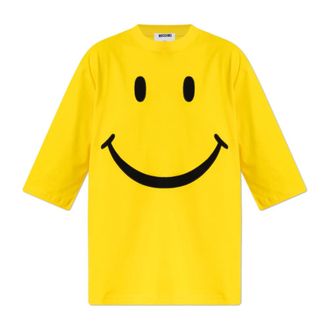 Moschino T-Shirts, female, Yellow, Size: XS Smiley T-Shirt