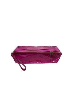 Issey Miyake Fuchsia vinyl & leather clutch bag