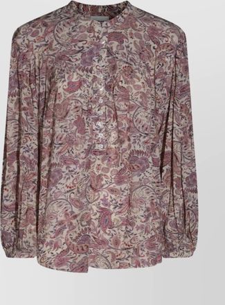 Isabel Marant lightweight paisley pattern long sleeves ruffled detail