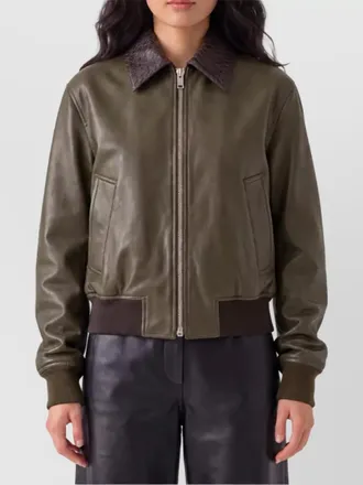 Bottega Veneta glossy leather jacket