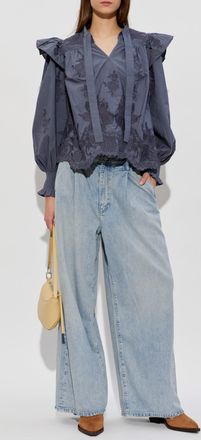 AllSaints Top Nisa, Womens, Navy Blue