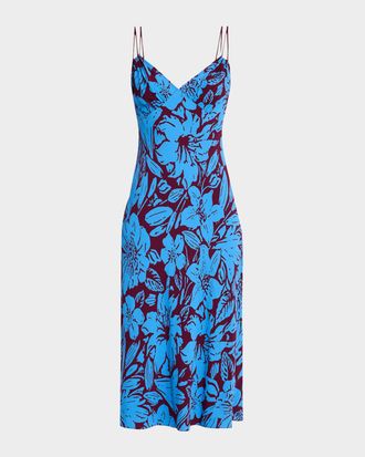 DIANE VON FURSTENBERG ガーゼ ミディワンピース ティアード ティアード DIANE von FURSTENBERG(ダイアンフォンファステン
