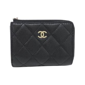 Chanel Tweedehands leren portemonnees - Dames - Pre-owned - Zwart - Maat: ONE Size Leer
