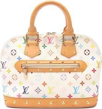 Louis Vuitton Borsa a mano Multicolore Alma PM con monogramma 2004 - Bianco