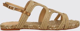 Castaner Sandali Pitra in rafia intrecciata con cinturino slingback e tacco basso