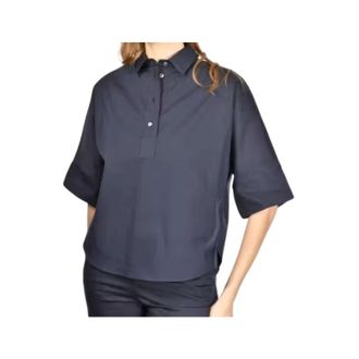 Gran Sasso Polo Shirts, female, Blue, Size: M Gran Sasso T-shirts and Polos