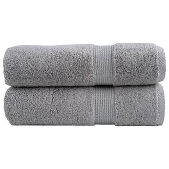 Berkfield Home Premium Shower Towels SOLUND 2pcs Grey 70x140cm 600gsm