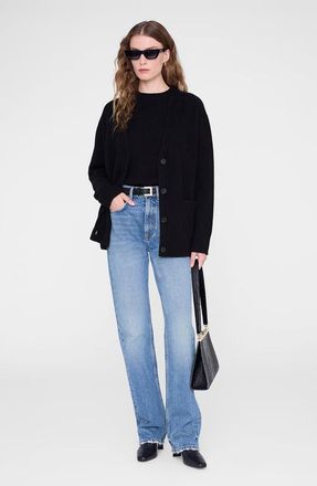 Anine Bing Jackson Cardigan in Black at Nordstrom, Size X-Small