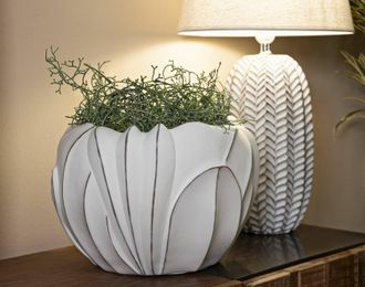 Dmora Dmora - Jarr&oacute;n Paranapanema, Complemento De Decoraci&oacute;n, Art&iacute;culo Decorativo, Accesorio De Decoraci&oacute;n, 35x35 H24 Cm, Blanco