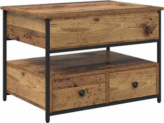 vidaXL Mesa De Caf&eacute; Con Caj&oacute;n Madera Envejecida 70 X 50 X 54.5 Cm Vidaxl