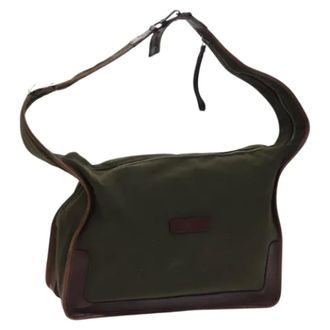 Gucci Pre-owned Canvas gucci-bags - Dames - Pre-owned - Groen - Maat: ONE Size Leer