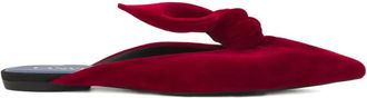 Lanvin Geknoopte muiltjes met fluwelen textuur - Rood