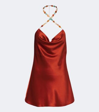 Retrof&ecirc;te Retrof&ecirc;te Marvel beaded satin minidress