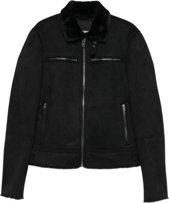 Patrizia Pepe Gepolsterd jack met zachte kraag - Heren - Zomerjassen - Zwart - M - Polyester - Jassen