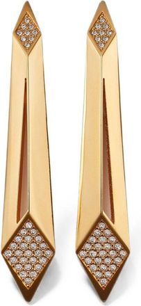 Versace Gold Crystal Geometric Earrings