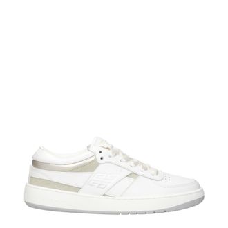 Givenchy Damens Weiße/braune Ledersneaker