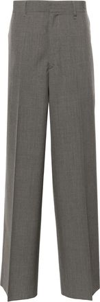 Givenchy wide-leg wool trousers - men - Acetate/Wool/Viscose - 46 - Grey