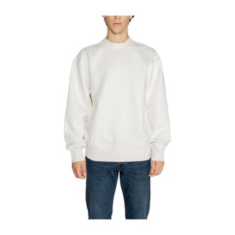 Calvin Klein Interlock Crew - Heren - Sweatshirts & Hoodies - Wit - Maat: 2XL Katoen