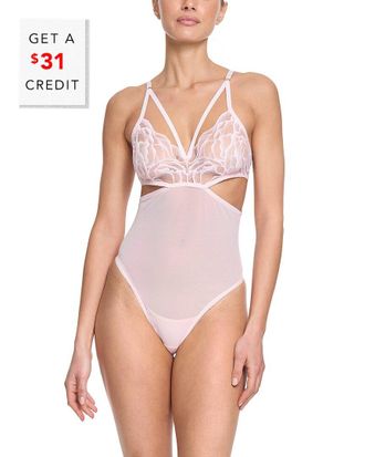 Hanky Panky Silhouette Floral Cut Out Teddy