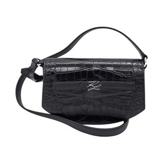 Karl Lagerfeld K/Studio Crossbody Croc - female - Karl Lagerfeld - Cross Body Bags - Black - ONE SIZE - Bags