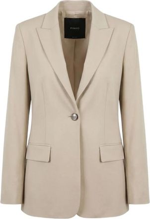 Pinko Pinko Blazers - Dames - Blazers - Beige - S - Nylon - Jassen