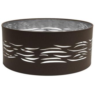 Fabrilamp Pantalla Colgante Niebla 1xe27 Marr&oacute;n-plata 50dx50dx20h
