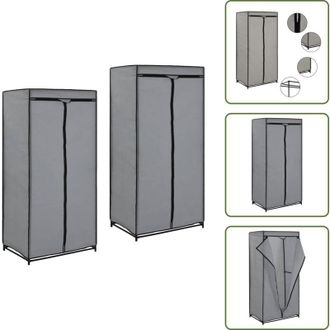 vidaXL Armadio con appendiabiti - vidaXL Armadio 2 pz Grigio 75x50x160 cm - Armadio in ferro