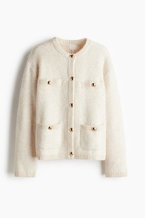 H&M Cardigan mit Taschen - Cremefarben
