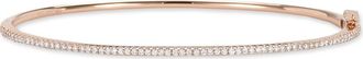 Bony Levy Skinny Stackable Diamond Bangle in 18K Rose Gold at Nordstrom, Size 6.5