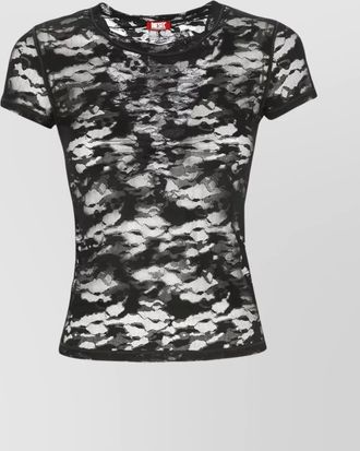 Diesel lace slim-fit short-sleeve t-shirt