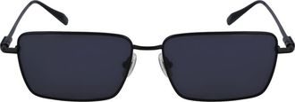 Ferragamo Gancini Evolution 57mm Rectangular Sunglasses in Matte Black at Nordstrom