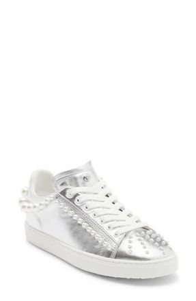 Stuart Weitzman Goldie Sneaker in Silver at Nordstrom Rack, Size 8.5