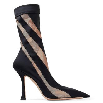 Jimmy Choo London X Mugler Spiral Sock Ankle Boots, Brand Size 35.5 ( US Size 5.5 )