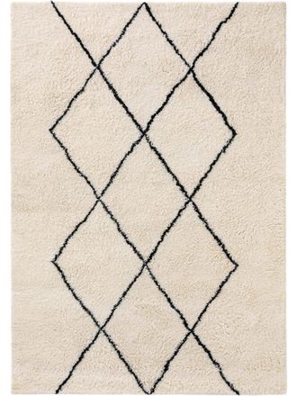 benuta Alfombra de lana crema 80x150