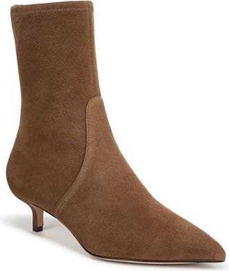 Veronica Beard Lisa 45 Stretch Kitten Heel Bootie in Hazelwood at Nordstrom, Size 7.5
