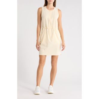 Zella Venture Sleeveless Front Zip Utility Dress in Yellow Buttercream at Nordstrom Rack, Size X-Large