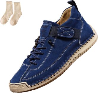 Generic Emiline Comfortable Orthopedic Sneakers, Womens Handmade Breathable Lightweight Leather Arch Support Shoes (Blue, Adult, Women, 7.5, Numeric, UK Footw