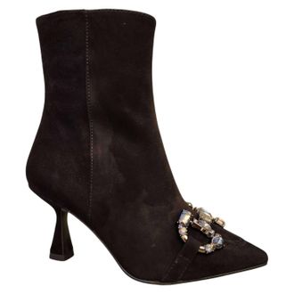 Pedro Ant&oacute;n Womens Suede Bootie - Narrow In Black Suede