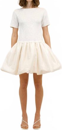 SIMKHAI Kenz Knit Ruffle Mini Dress In Ivory